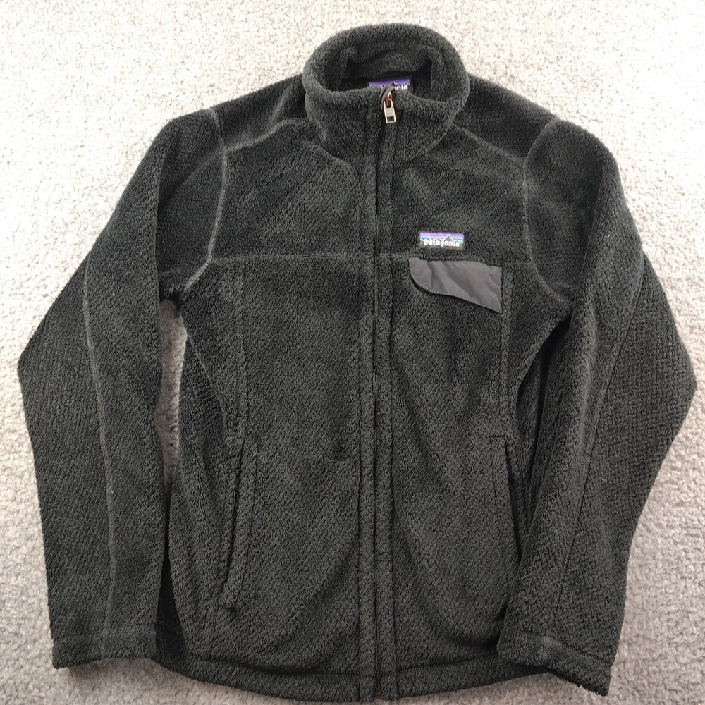 Patagonia Polartec‎ Re-Tool Full-Zip Fleece Jacket Black Size Small Women